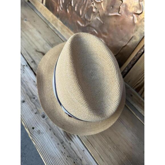 Dobbs Fifth Avenue, New York Sabre Straw Fedora  Size: 7 1/2 Long Oval